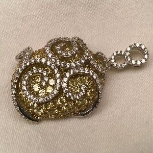 SALE Swirling crystal pendant